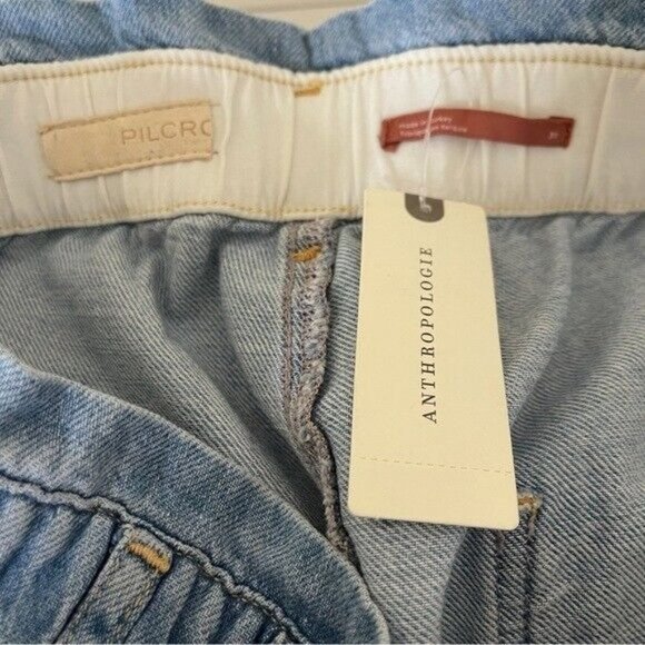 PILCRO Anthropologie Paperbag Waist Boyfriend Jeans, Size 31 NWT - Picture 9 of 11